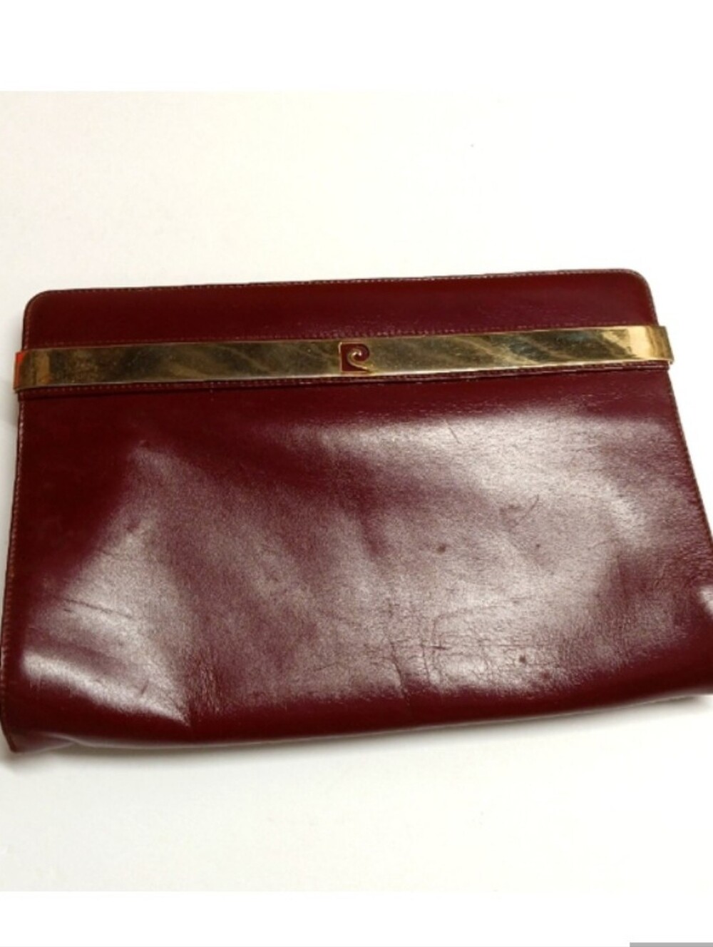 Vintage Pierre Cardin Leather Convertible Clutch/Shoulder Bag w/ Chain Strap